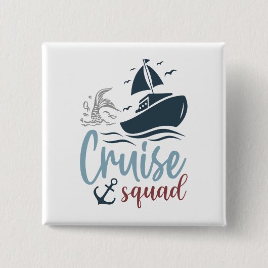Cruise Squad Vierkante Button 5,1 Cm (Voorkant)