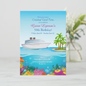 Cruise to Paradise Invitation Customized (Debout devant)