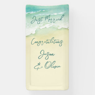 Cruise Tropical Beach Bruiloft Gefeliciteerd Spandoek