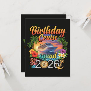 Cruise verjaardagsfeest vakantie kaart