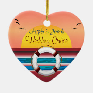 Cruise Wedding Personalized Favor Keramisch Ornament
