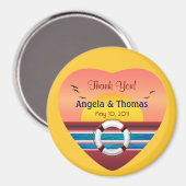 Cruise Wedding Personalized Favor Magneet (Voorkant / Achterkant)