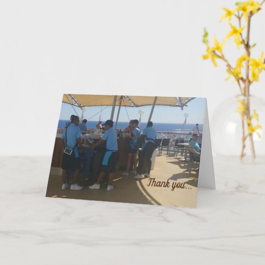 Cruise wenskaart - Bedankt (vouwen) Kaart (Gele Bloem)