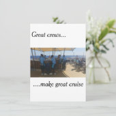 Cruise wenskaart - Hartelijk dank Bedankkaart (Staand voorkant)