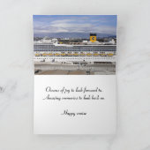 Cruise wenskaart kaart (Binnen)