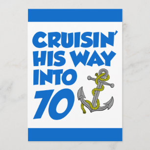 Cruise zijn weg naar 70 uitnodigen kaart