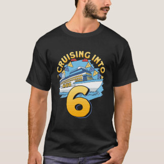 Cruiseboot vaart naar 6 cruises t-shirt