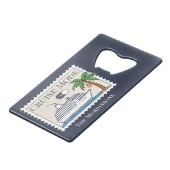 Cruisemodus op gepersonaliseerd kredietkaart flessenopener (Voorkant Gekanteld)