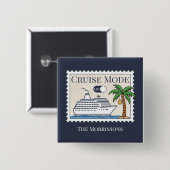 Cruisemodus op gepersonaliseerd vierkante button 5,1 cm (Voorkant /achterkant)
