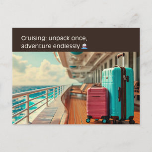 Cruisen: één keer uitpakken, eindeloos avontuur briefkaart