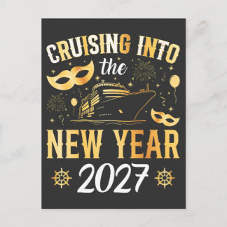 Cruisen het nieuwe jaar 2027 in briefkaart