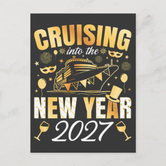 Cruisen het nieuwe jaar 2027 in briefkaart