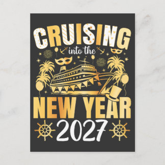Cruisen het nieuwe jaar 2027 in briefkaart
