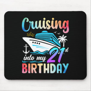 Cruisen naar mijn 21e verjaardag 21 jaar oude gebo muismat