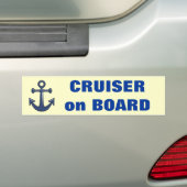 Cruiser aan boord bumpersticker (Op auto)