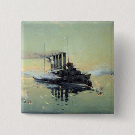 Cruiser Askold Vierkante Button 5,1 Cm (Voorkant)