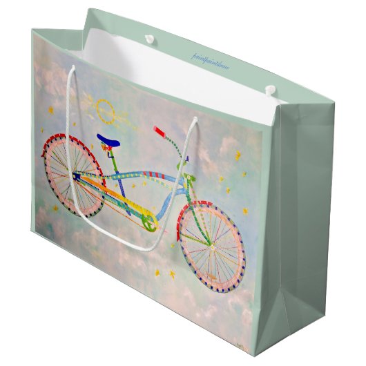 Cruiser Bike Gift Bag Groot Cadeauzakje (Voorkant Gekanteld)