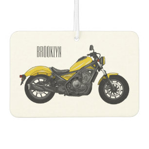 Cruiser motorfiets cartoon illustratie luchtverfrisser
