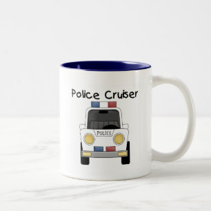 Cruiser Tshirts en geschenken van politie Tweekleurige Koffiemok