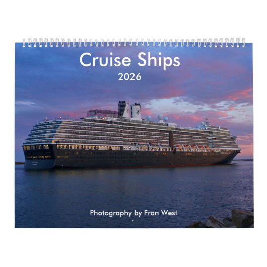 Cruiseschepen 2026 kalender (Hoes)
