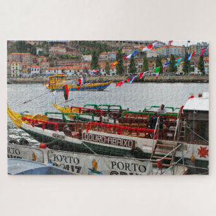 Cruiseschepen aan de kade, Porto, Portugal Legpuzzel