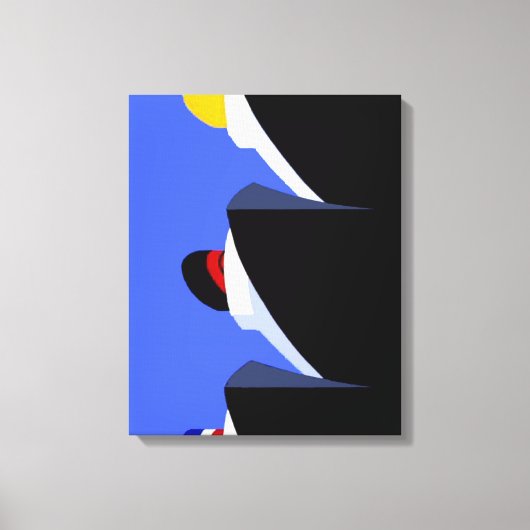 cruiseschepen Art Deco Poster Canvas Afdruk (Voorkant)