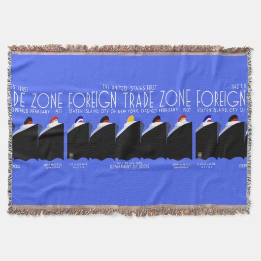  cruiseschepen Art Deco Poster Deken (Voorkant)