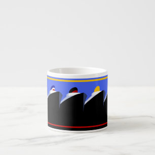  cruiseschepen Art Deco Poster Espresso Kop
