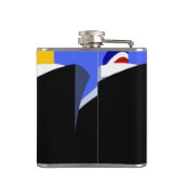 cruiseschepen Art Deco Poster Heupfles (Achterkant)