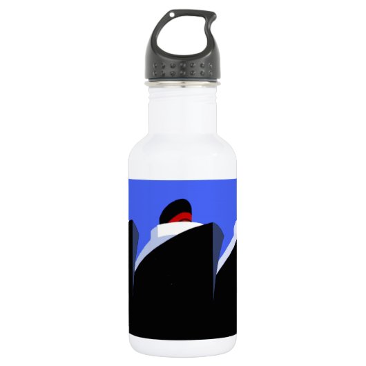  cruiseschepen Art Deco Poster Waterfles (Voorkant)