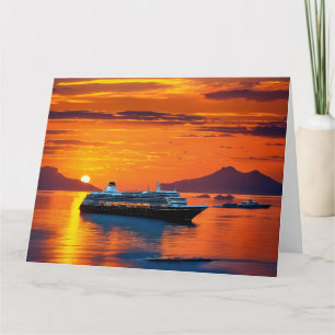 Cruiseschepen bieden een luxe Envelope Liner Bedankkaart