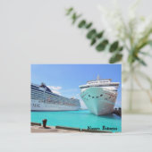 Cruiseschepen in de haven briefkaart (Staand voorkant)