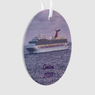 cruiseschepen in Paarse staat Ornament