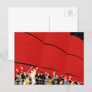 cruiseschepen met afscheid briefkaart