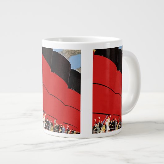 cruiseschepen met afscheid extra grote mok (Voorkant rechts)