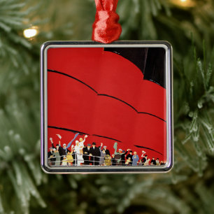 cruiseschepen met afscheid metalen ornament