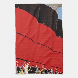 cruiseschepen met afscheid theedoek