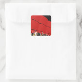 cruiseschepen met afscheid vierkante sticker (Tas)