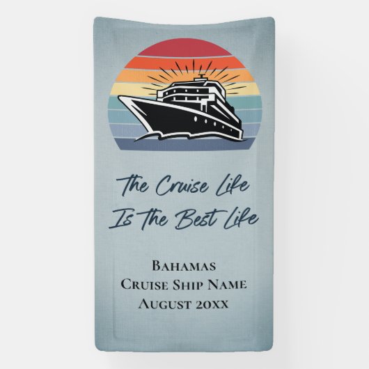 Cruiseschip Bahama's Cabine Stateroom Deur Decor Spandoek (Verticaal)
