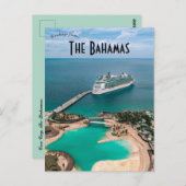 Cruiseschip bij Coco Cay op de Bahama's Briefkaart (Voorkant / Achterkant)