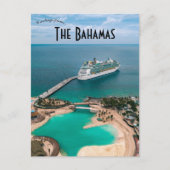 Cruiseschip bij Coco Cay op de Bahama's Briefkaart (Voorkant)