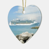 Cruiseschip bij CocoCay Keramisch Ornament (Links)