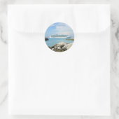 Cruiseschip bij CocoCay Ronde Sticker (Tas)