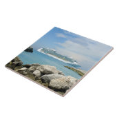 Cruiseschip bij CocoCay Tile Tegeltje (Zijkant)