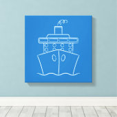 Cruiseschip Canvas Afdruk (Insitu (Houten vloer))