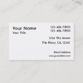 Cruiseschip custom visitekaartjes zwart wit (Achterkant)