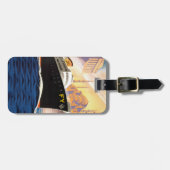 Cruiseschip en -anker bagagelabel (Voorkant horizontaal)