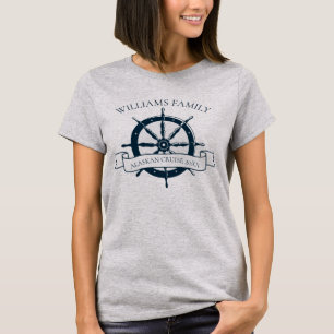 Cruiseschip familie reünie nautische wiel matching t-shirt