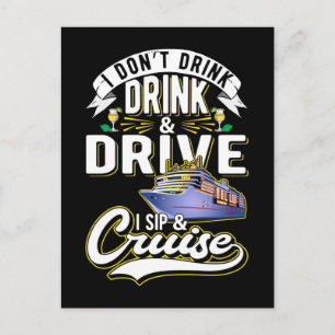 Cruiseschip Humor Boat Funny Cruise Ship Drink Briefkaart