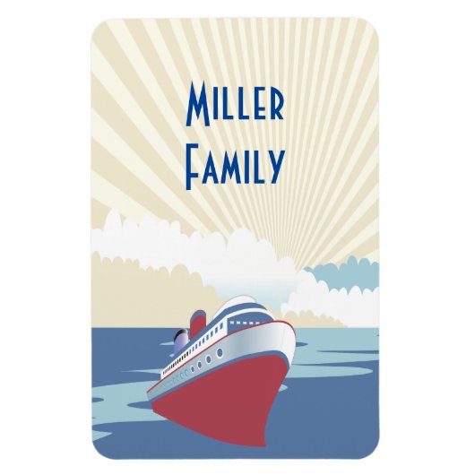  Cruiseschip Illustratie cabine deurmarkering Magneet (Verticaal)